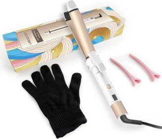 Hair Straightener and Curler 2 in 1,Dual Voltage (100-240V),Plancha de Cabello (Gold)