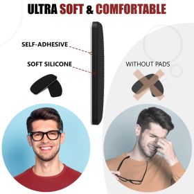 Eyeglass Nose Pads Grips 6 pairs 1 mm Adhesive Glasses Nose Grip Non Slip Silicone Eyeglasses Nose Pads Anti Slip Sunglass Nose Pads Bridge 1mm x 7mm