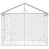 Outdoor Dog Kennel Silver Galvanized steel, polyethylene Large