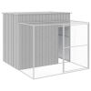 Dog House Light Grey Galvanized Steel Large Durable Dog House