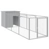 Dog House Light grey Galvanized Steel 43.3 x 159.4 x 43.3 in
