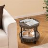 2-Tier Rattan Cat Bed (15"x15") - Washable Padded Cushion, Metal Legs (66 lbs Total Capacity), Gray Finish
