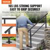 VEVOR Outdoor Handrail 165LBS Load Handrail Outdoor Stairs Aluminum Stair Handrail 60 x 35" Outdoor Stair Railing Transitional Range from 0 to 30° Sta