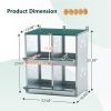 4 Compartment Chicken Nesting Boxes, Metal Nesting Boxes Wall Mount Chicken Egg Laying Box for Different Chicken Breeds