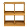 Nesting Boxes for Chickens, Wooden Chicken Nesting Box, Laying Eggs Nest Box for Chickens Hens Ducks, Yellow, 4 Compartments