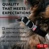 Long Lasting Leather Dog Collar for Large Dogs Medium Small Dogs Adjustable with Durable Buckle D Ring Black 12-15 inch Neck x 4/5 inch Wide