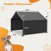 4' x 4' x 3' Outdoor Dog Shade Shelter, Waterproof Sun Protection Pet House for Dogs, Small Animals and Livestock, Gray
