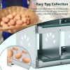 4 Compartment Chicken Nesting Boxes, Metal Nesting Boxes Wall Mount Chicken Egg Laying Box for Different Chicken Breeds