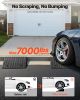 Driveway Curb Ramp, 7000 lbs Load Capacity, 7 Inches Rise Height Heavy Duty Curbside Bridge Ramp with Drainage Tank for Wheelchairs, Strollers
