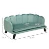 PawHut Pearl Design Pet Sofa for Medium and Large Sized Dogs, Pet Bed with Cushion and Solid Wood Legs, Green