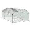 Large Chicken Coop Metal Chicken Run with Waterproof and Anti-UV Cover, Dome Shaped Walk-in Fence Cage Hen House for Outdoor and Yard Farm Use