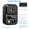 Ultrasonic Anti-Barking Device Rechargeable Auto Dog Bark Control Deterrent Box Training Device IPX4 Waterproof with 3 Frequency Max 32.8Feet Sensing